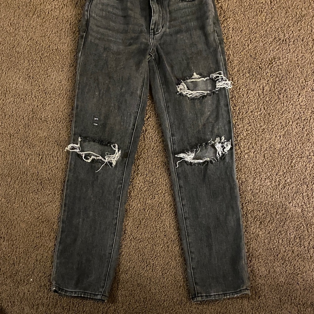 PacSun Black Distressed Boyfriend Jeans